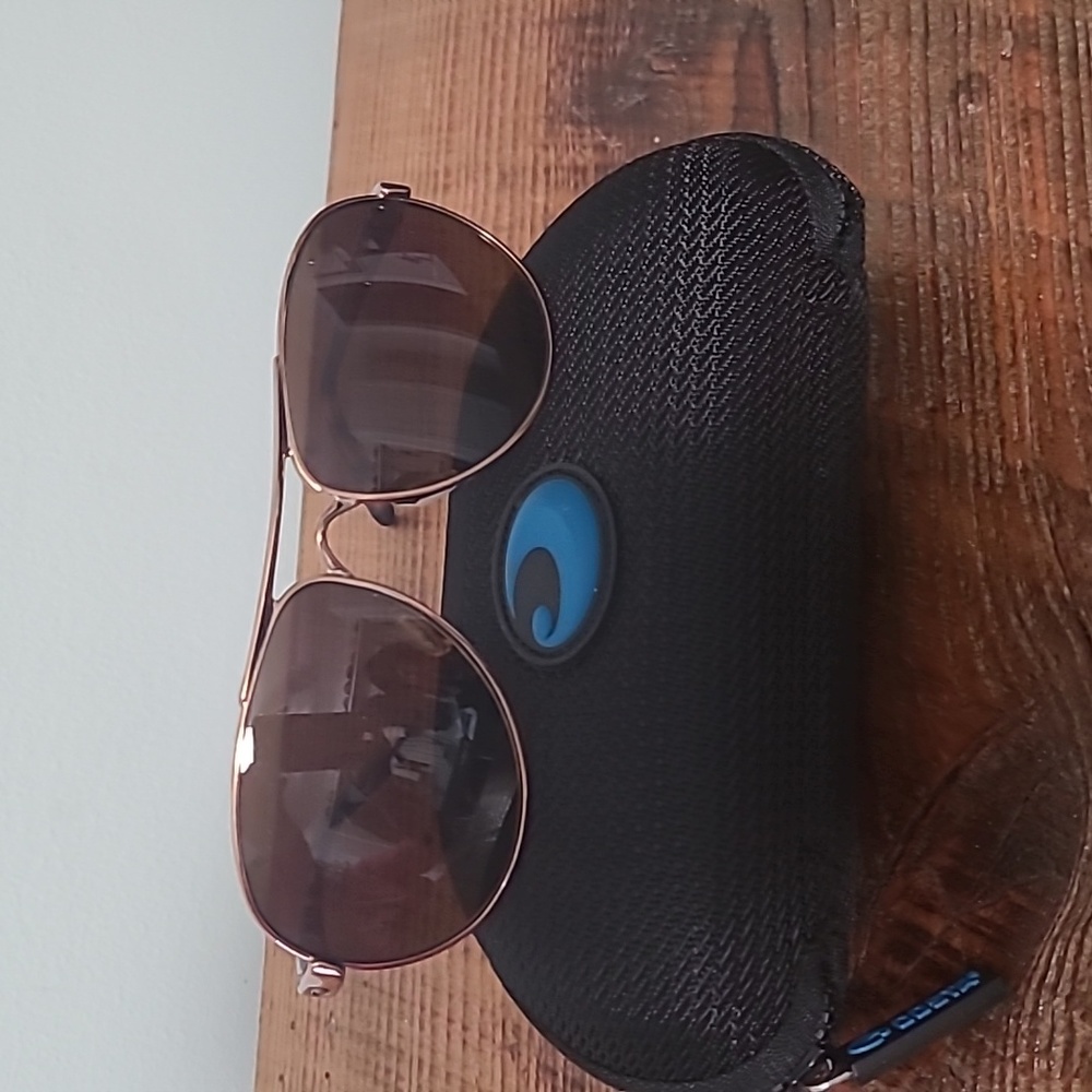 USED Rose Gold Oakley Feedback Polarized Sunglasses